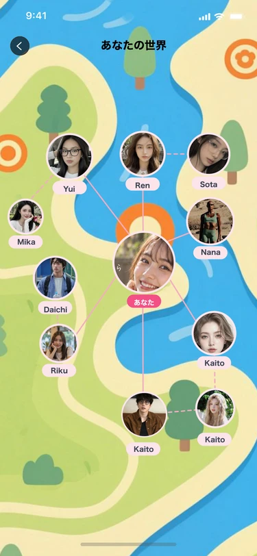 Friend connection map